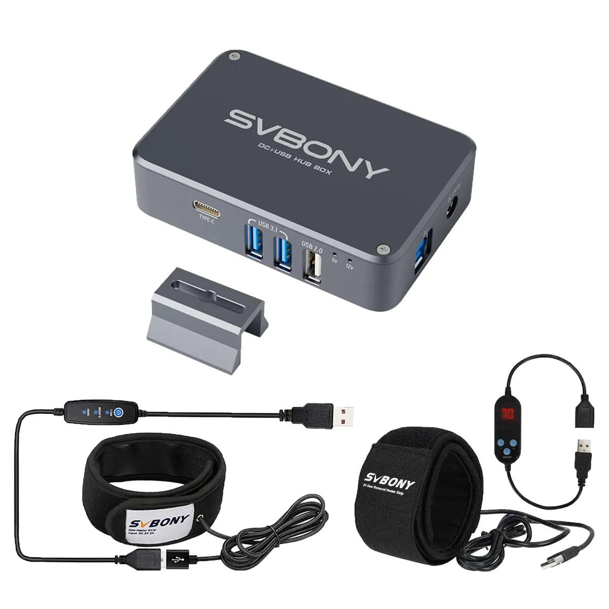 Boîtier d’alimentation 12 V et hub USB SVBONY SV241 W9193E
