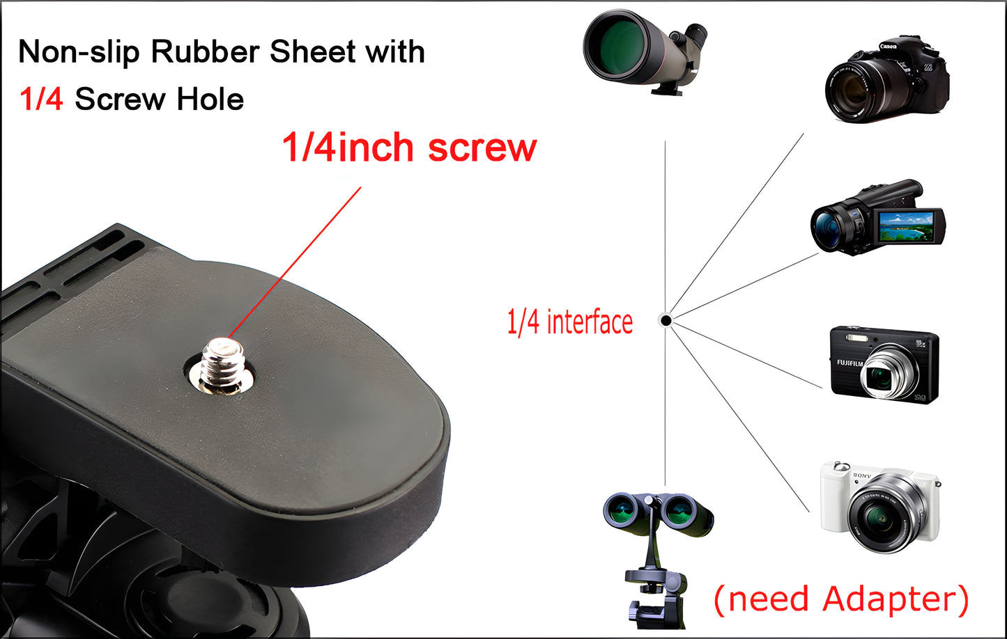 Treppiede Portatile in alluminio SVBONY SV101 - Regolabile a 360°