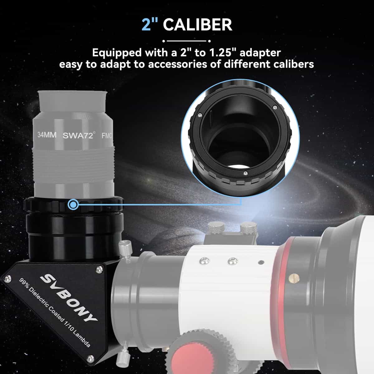 SVBONY SV223 - Diagonalspiegel 90 Grad mit Dielektrischer Beschichtung