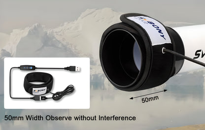 Bande Chauffante Anti-Buée 240 mm USB 3 Niveaux pour Télescope jusqu'à 127 mm - SVBONY