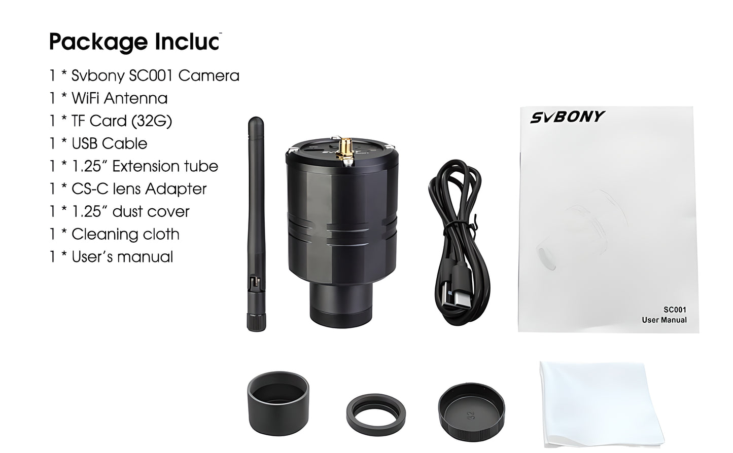 Caméra Wifi Full HD pour l'astronomie - SVBONY