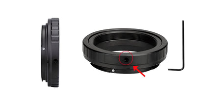 SV195 - Adaptador T-Ring em metal de alumínio para telescópio compatível com as câmaras Canon EOS SLR DSLR