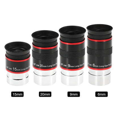 Set d'Oculaires Ultra Grand Angle 68° 1.25'' (6mm/9mm/15mm/20mm) - SVBONY