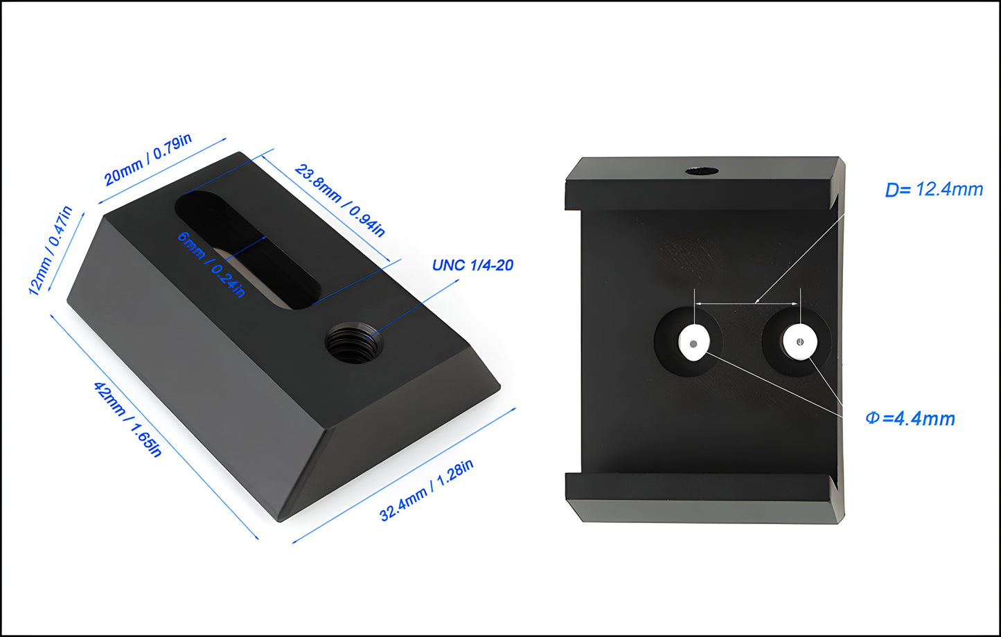 Base et Plaque de Montage Dovetail Métalliques pour Finderscope - SVBONY