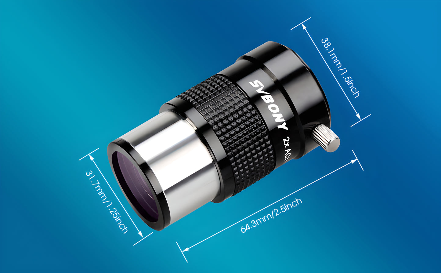 Lins Barlow akromatisk SV118 1,25 tommer 2x - Svbony