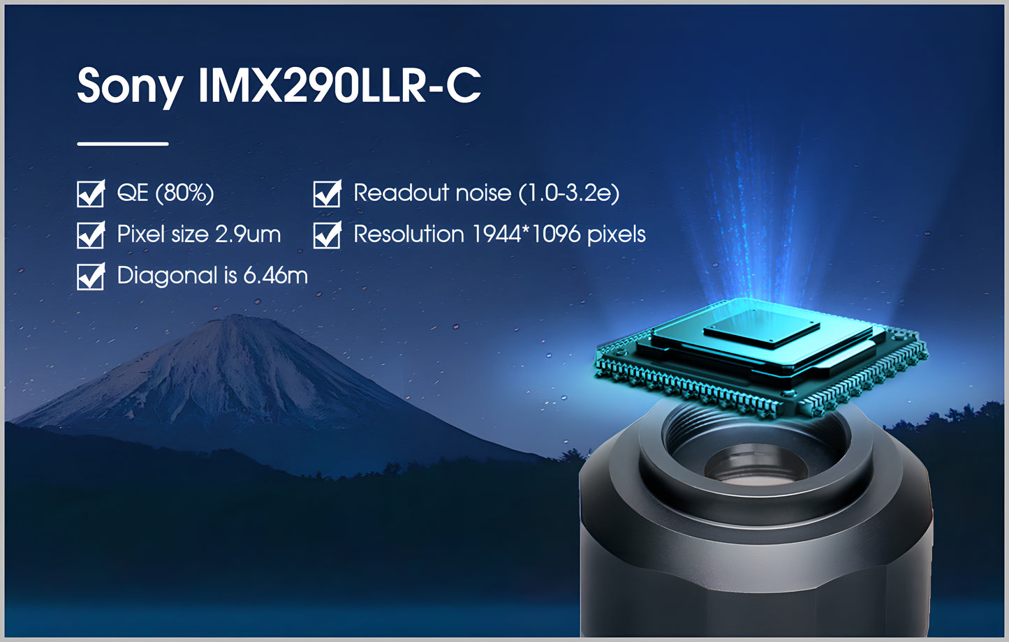 SV305M Monokroma Planetaarikamera CMOS IMX290 -sensoreilla ja ST4-ohjauksella