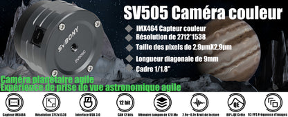 SV505C Farbkamera mit CMOS-Sensor IMX464 und HCG-Rauschunterdrückung