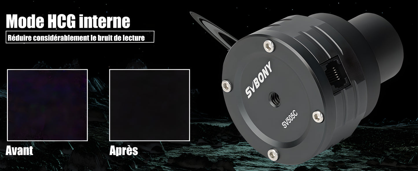 SV505C Farbkamera mit CMOS-Sensor IMX464 und HCG-Rauschunterdrückung