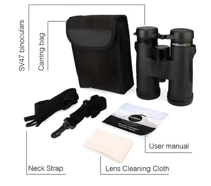 SV47 HD Binoculars with BAK4 Prisms and FMC Lenses for Hunting, Birdwatching, and Wildlife Observation - Svbony