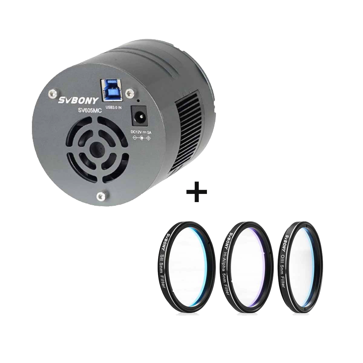 Set de Filtres SHO 5nm 2" SII H-Alpha OIII pour Imagerie Ciel Profond - SVBONY