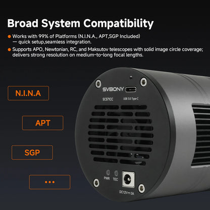 Caméra Refroidie Couleur APS-C SVBONY SC571CC pour imagerie du ciel profond - SVBONY