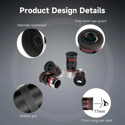 Oculaires Ultra Grand Angle 68° - 6mm, 9mm, 15mm, 20mm - SVBONY
