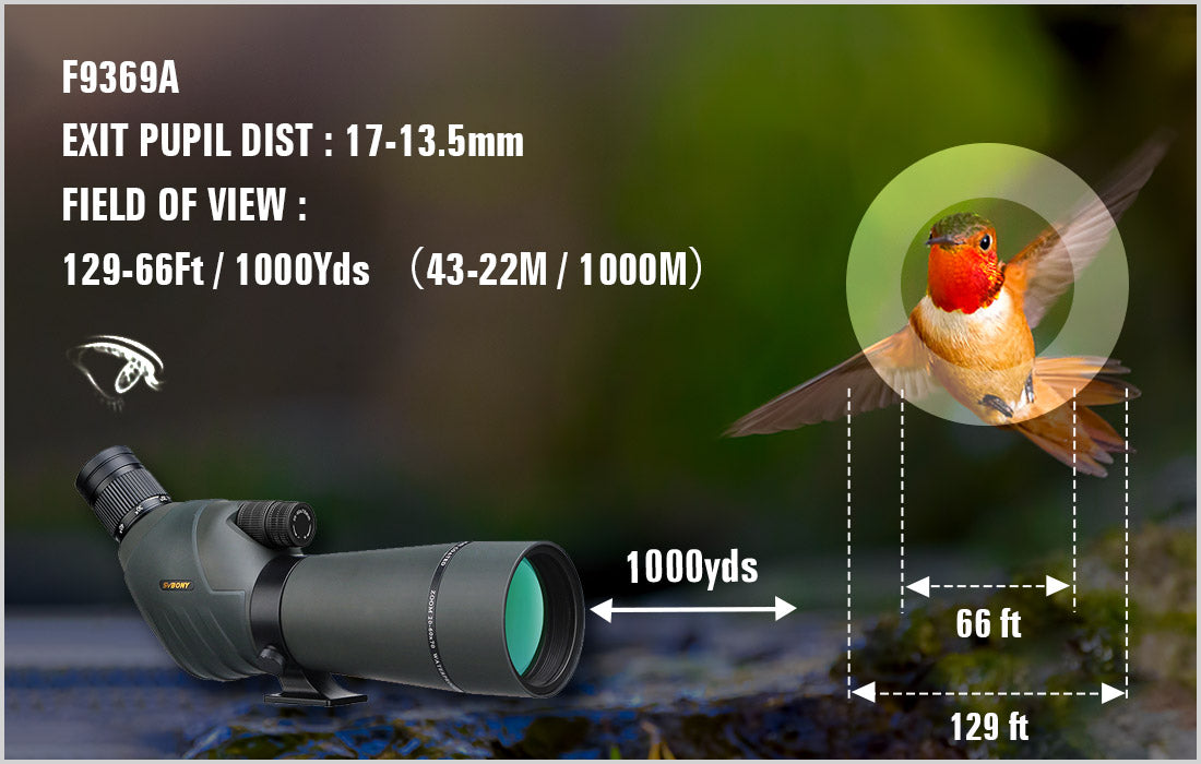 Longue-Vue SV411 avec Zoom 20x-60x et Objectifs de 70mm et 80mm