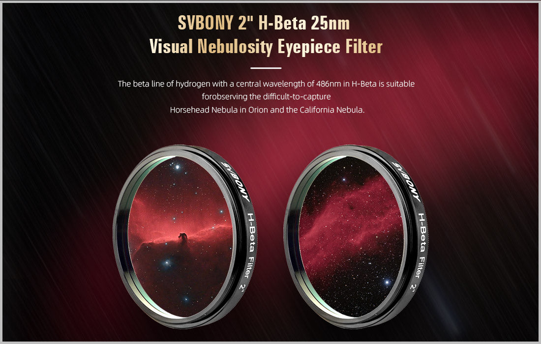 SV132 H-Beta 25nm Schmalbandfilter für visuelle Nebelbeobachtung