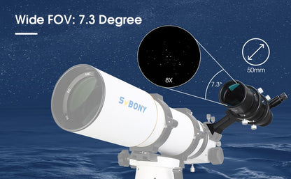 Chercheur SV208 8x50 avec Éclairage LED et Image Droite - SVBony