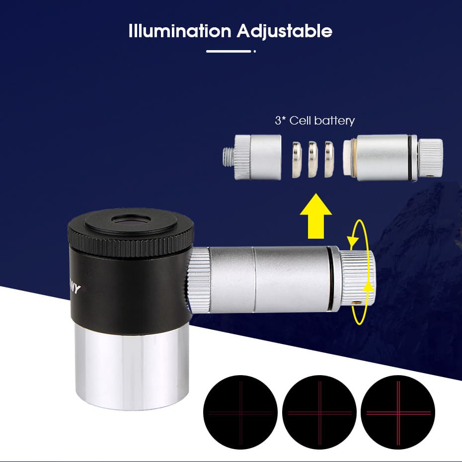 Oculaire Éclairé 12.5mm avec Réticule Double - SVBONY