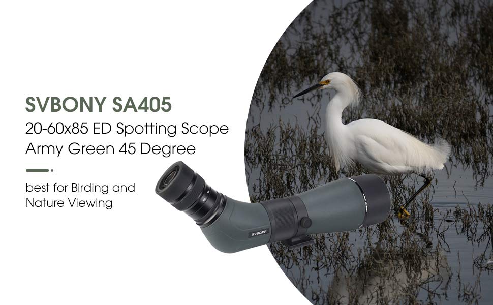 Longue-vue SVBONY SA405 20-60x85 ED pour Observation de la Faune et Ornithologie - Verre ED