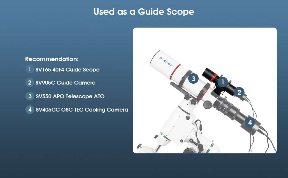 SV165 Mini Guide Scope 40mm pour l'astronomie - SVBONY