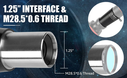 Lentille Barlow 3x SVBONY SV213 pour Observation Planétaire et Lunaire