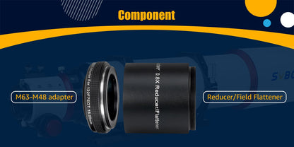 Réducteur de Focale 0.8X SV209 pour Télescope SV550 122mm f/7