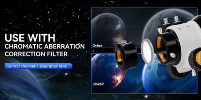 Télescope Réfracteur Achromatique SV48P - Observation Détaillée du Ciel Profond