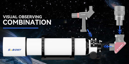 Télescope Réfracteur Achromatique SV48P - Observation Détaillée du Ciel Profond