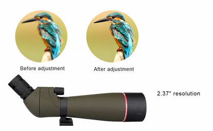 SV13 Spotting Scope with 20x-60x Magnification and 65mm and 80mm Objective Diameters