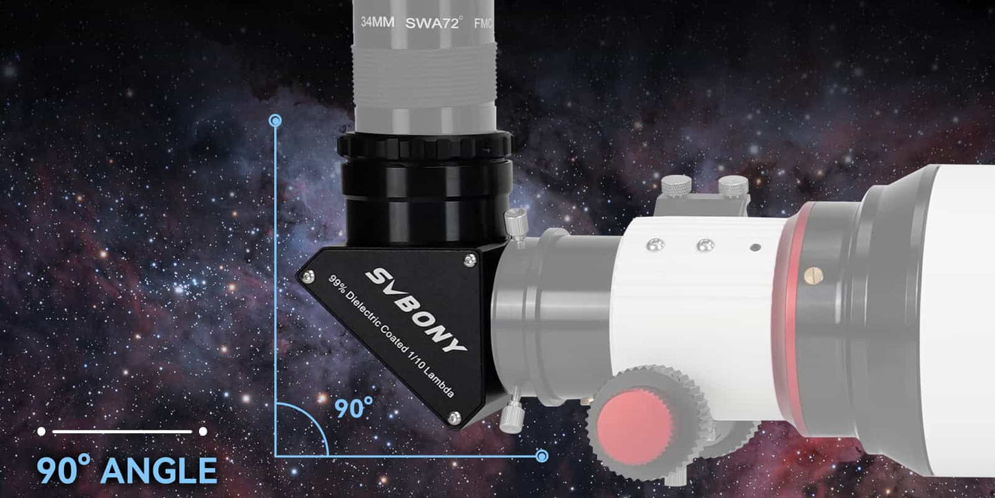 Diagonale à Renvoi Coudé SVBONY SV223 avec Revêtement Dielectrique 99% Réflectif