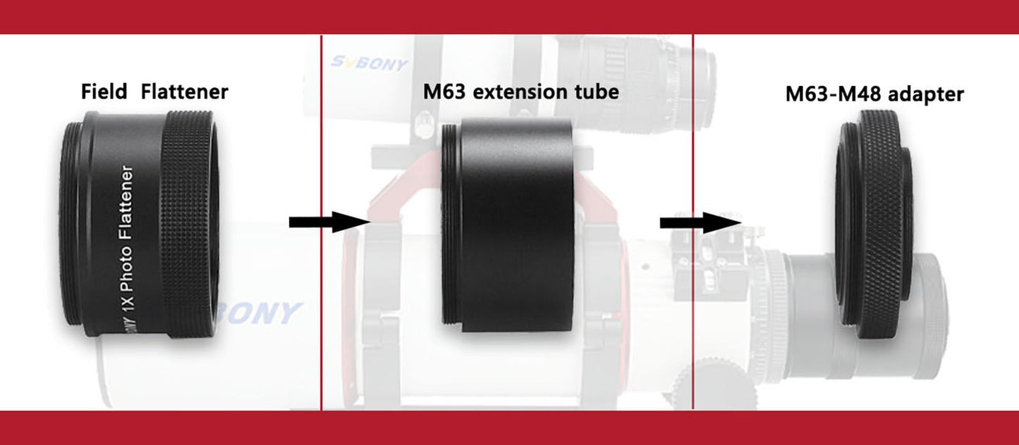 1.0x SV209 Field Corrector for SV550 80F6 Telescope