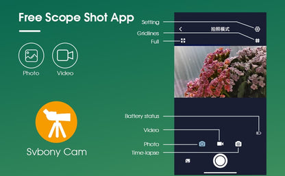 Camera Wifi SC001 pour Capturer Photos et Vidéos avec Télescope - SVBONY