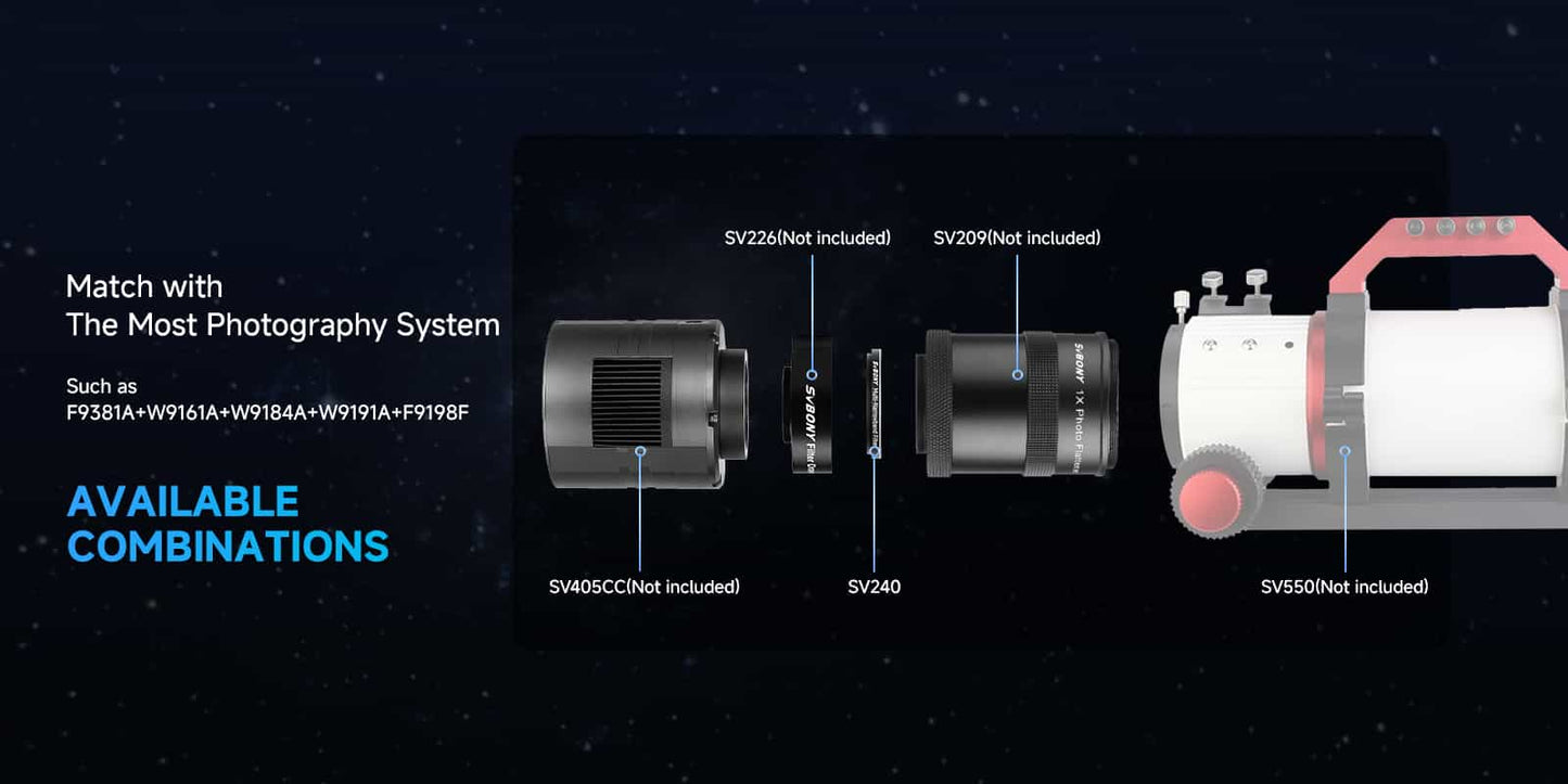 Filtre Nebuleuse Dual-Band 7nm pour Astrophotographie SVBONY 2 pouces