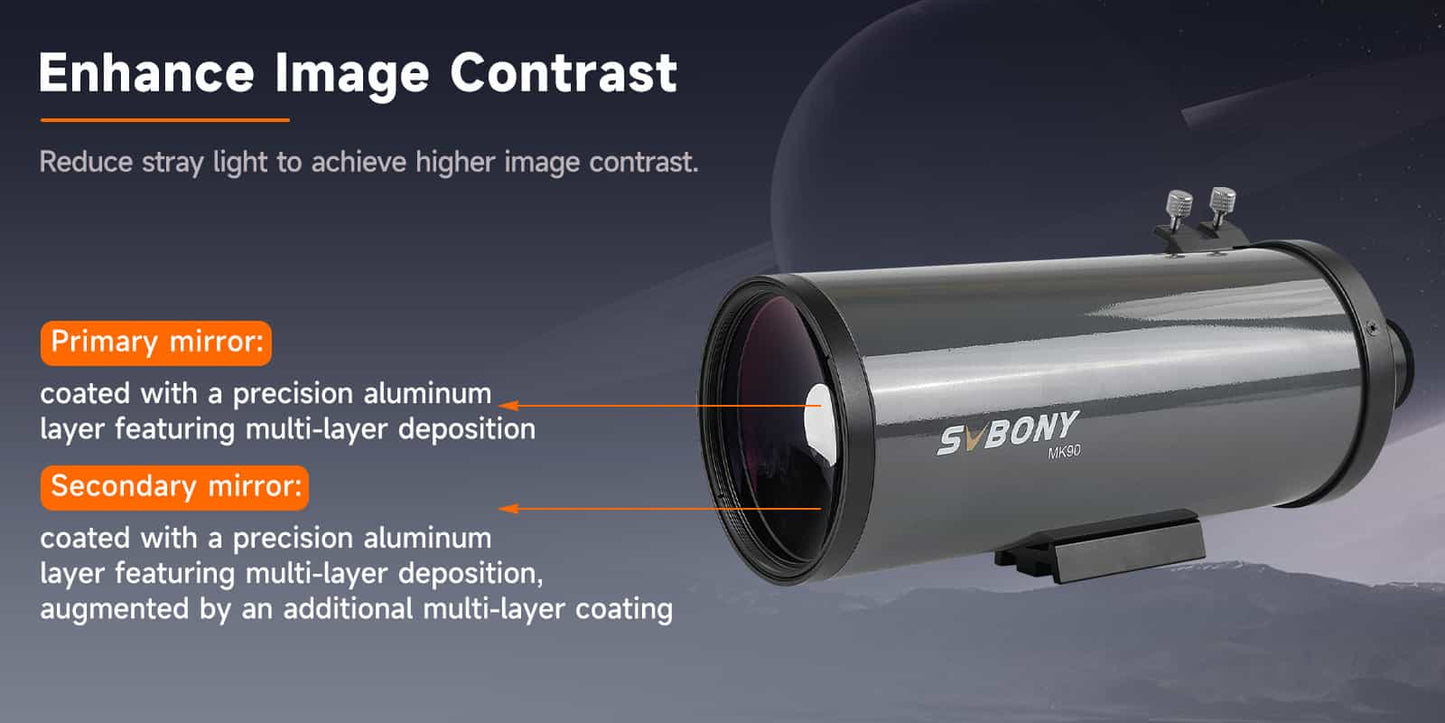 Télescope Maksutov Cassegrain 90mm f/13.9 - SVBONY