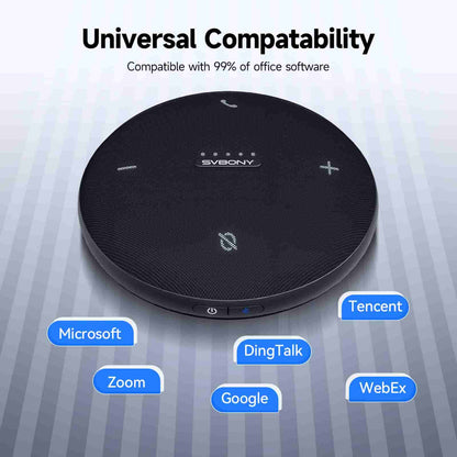 Microphone omnidirectionnel Bluetooth SVHub Omni2 pour réunions intelligentes