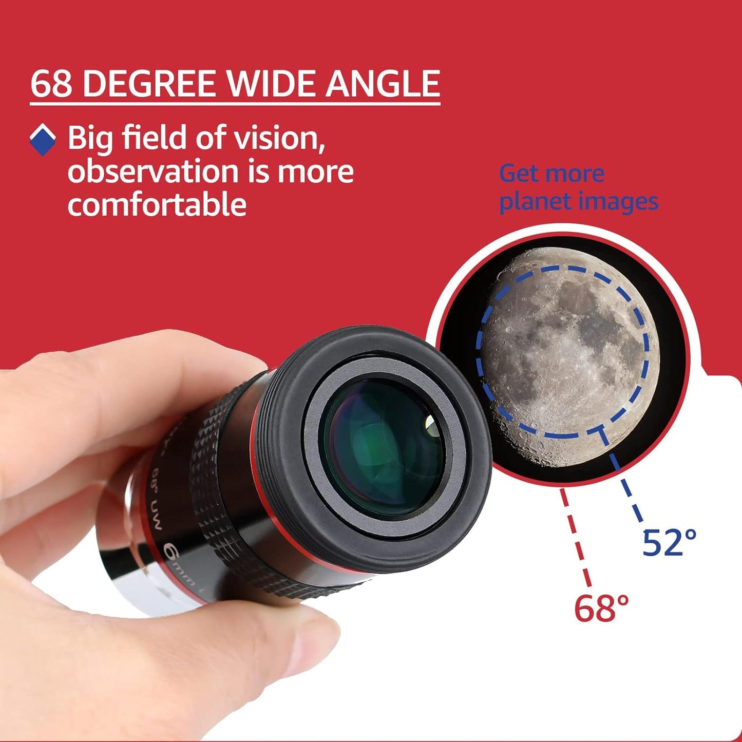 Oculaires Ultra Grand Angle 68° pour Télescope - 6mm, 9mm, 15mm, 20mm - SVBONY - Astronomy Store