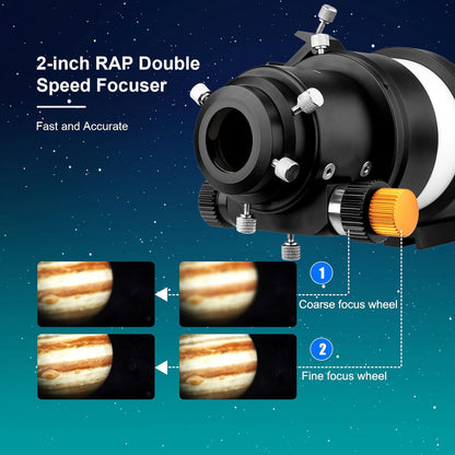 SV48P 90mm f/5.5 Astronomical Telescope - ED Lens and Dual Speed Focuser