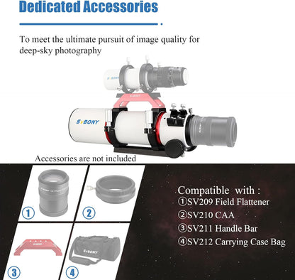 SVBONY SV550 APO Triplet Réfracteur OTA 80mm F6 - Astronomy Store