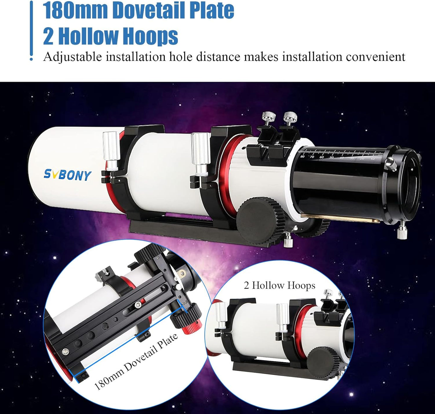 SVBONY SV550 APO Triplet Réfracteur OTA 80mm F6 - Astronomy Store