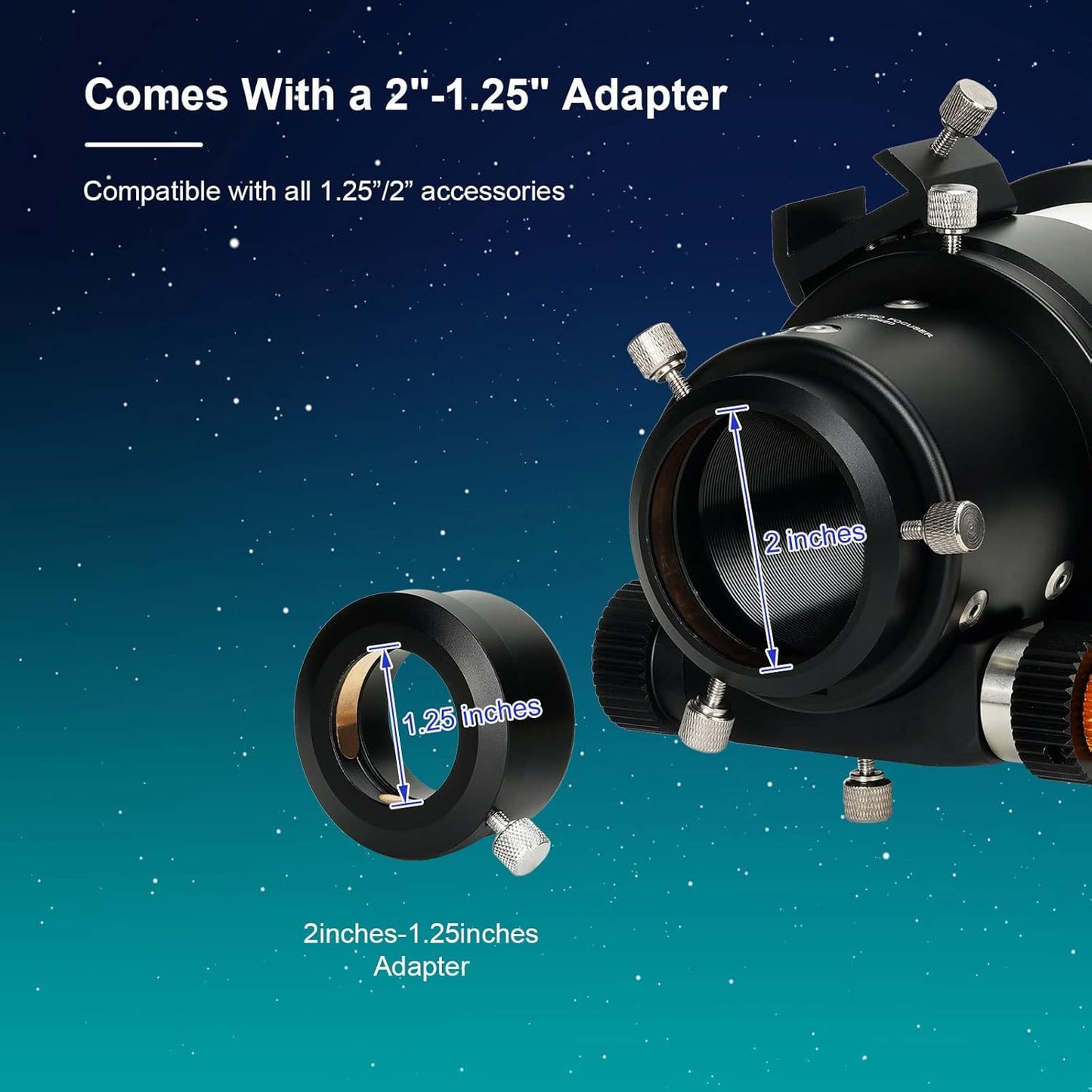 Télescope Astronomique SV48P 90mm f/5,5 - Objectif ED et Focuser Double Vitesse