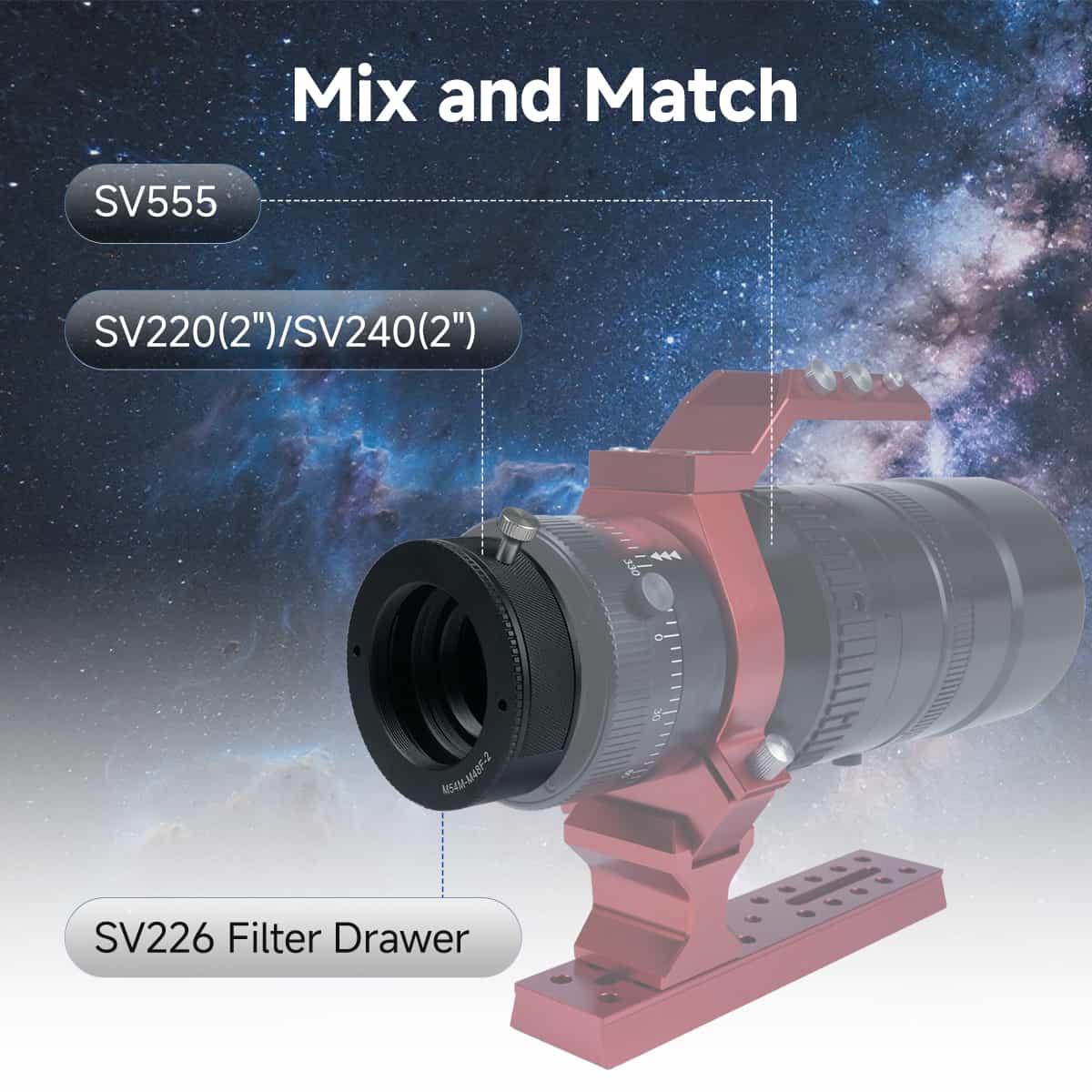SVBONY SV226 Tiroir Filtre M54 pour Astrophotographie