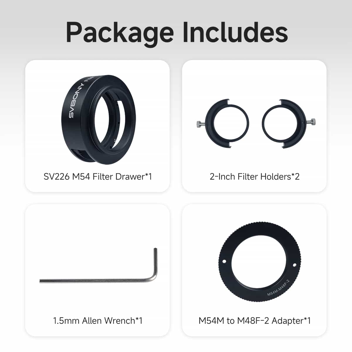 SVBONY SV226 Tiroir Filtre M54 pour Astrophotographie