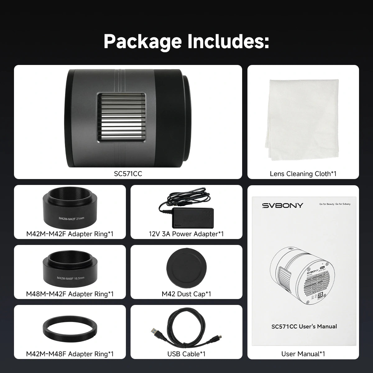 Caméra Refroidie Couleur APS-C SVBONY SC571CC pour imagerie du ciel profond - SVBONY