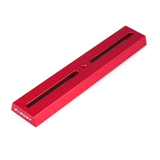 Platine queue d’aronde 210 mm rouge, filetage Ø 6,35 mm au pas de 1,27 mm – SVBONY