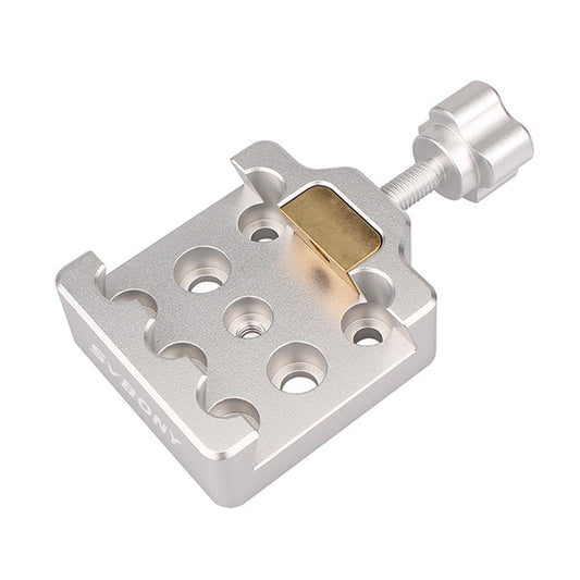 SVBONY Silver Dovetail Clamp in Aluminium with Brass Screw for Telescope and Camera - Load 10 kg