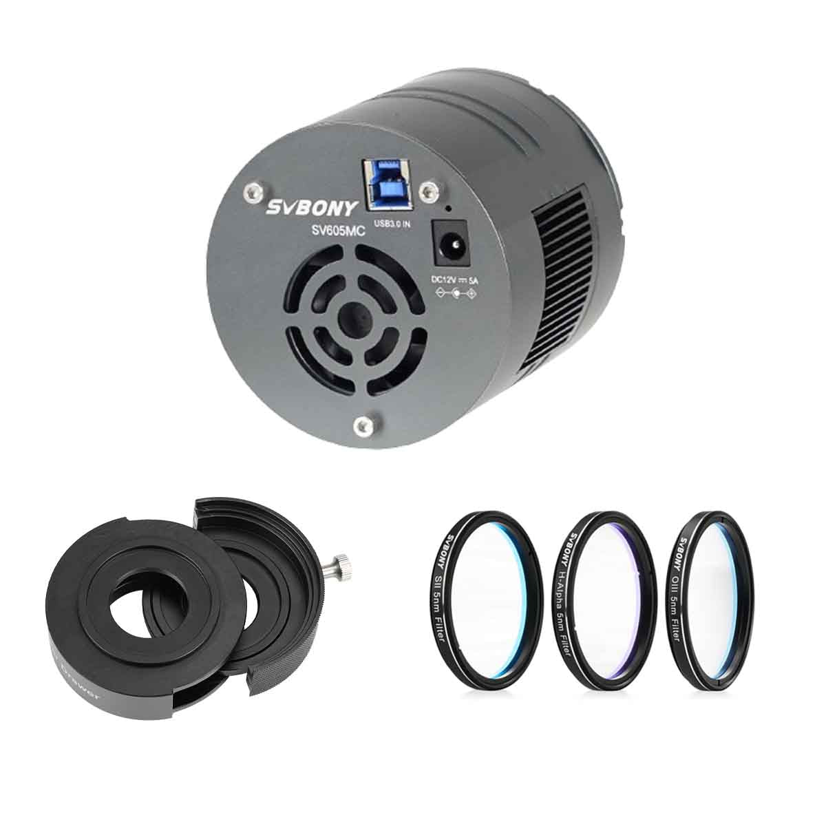 Set de Filtres SHO 5nm 2" SII H-Alpha OIII pour Imagerie Ciel Profond - SVBONY