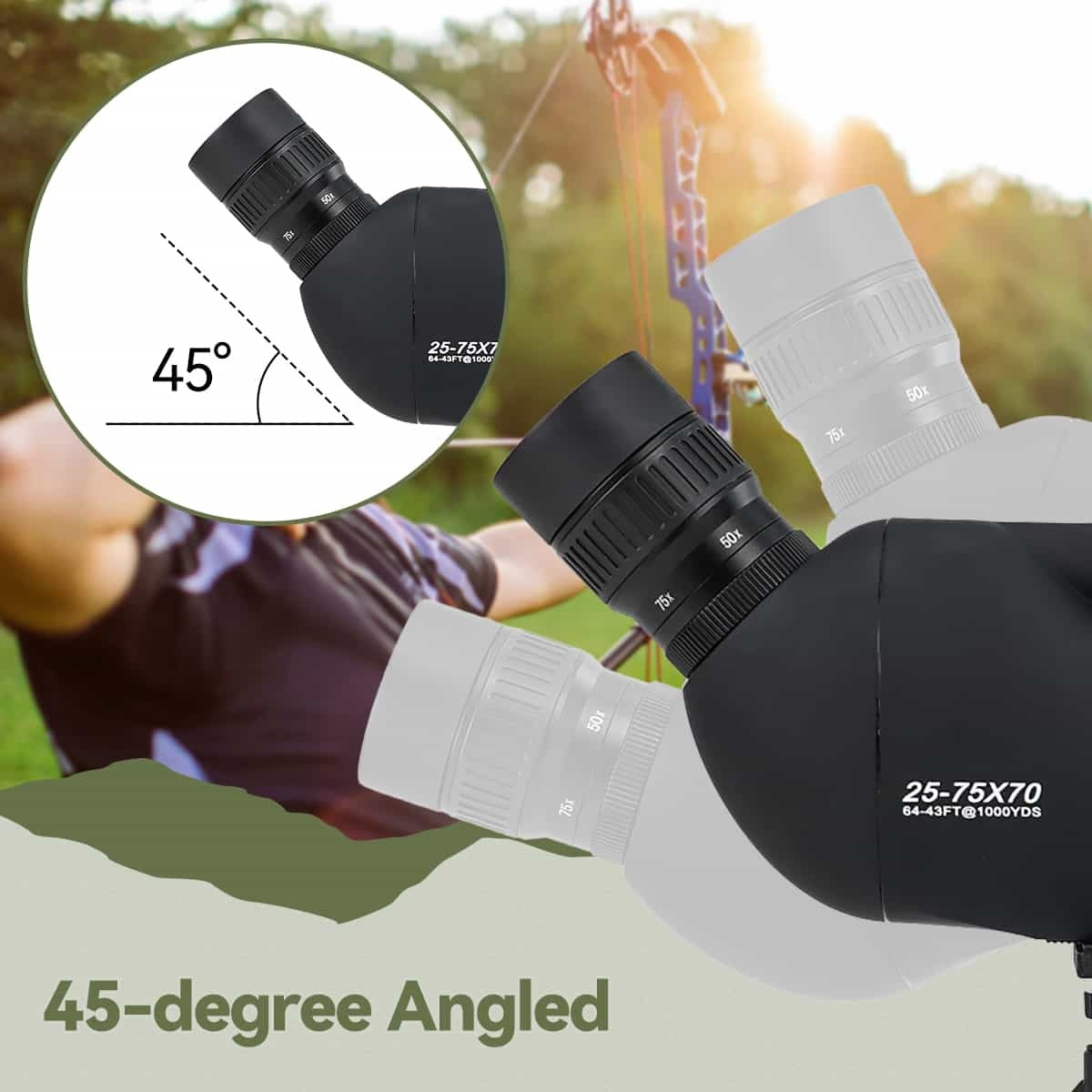 Longue-vue SVBONY SV28 Plus 25–75×70 pour photographie au smartphone