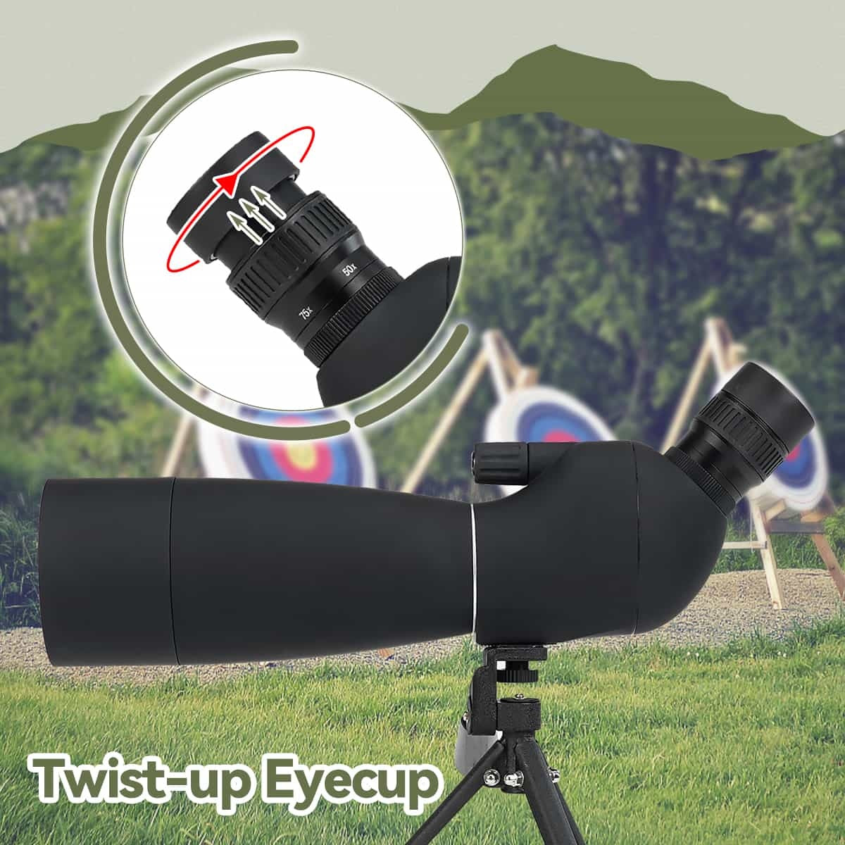 Longue-vue SVBONY SV28 Plus 25–75×70 pour photographie au smartphone