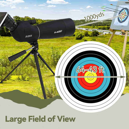 Longue-vue SVBONY SV28 Plus 25–75×70 pour photographie au smartphone
