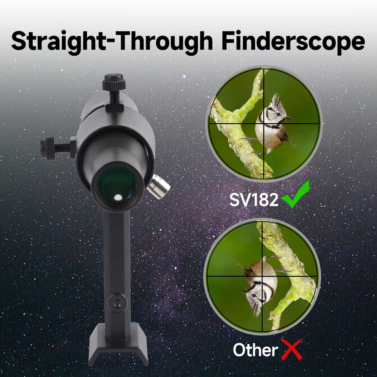 Chercheur droit Astronomique 6x30 avec Optique Correcte - SVBONY