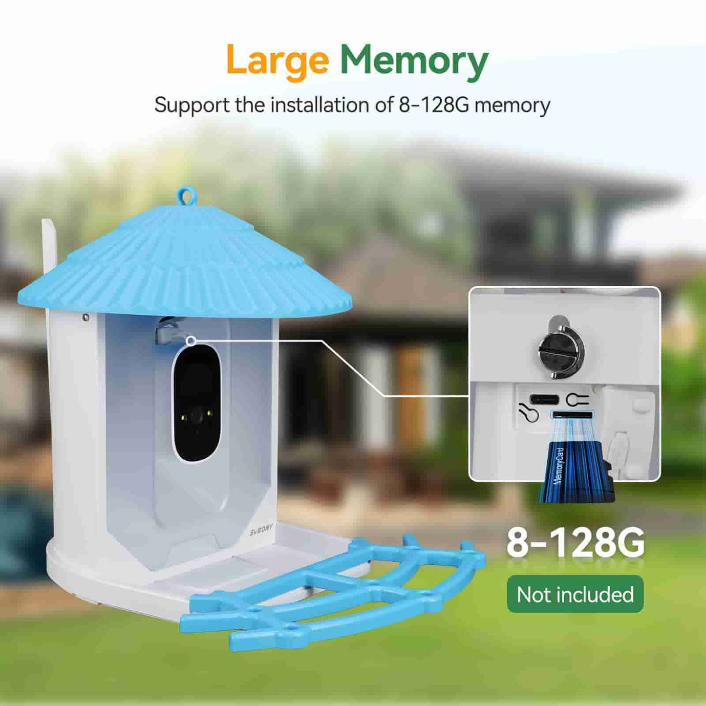 Mangeoire Intelligente SC101 com Câmara HD para a Observação de Aves - SVBONY