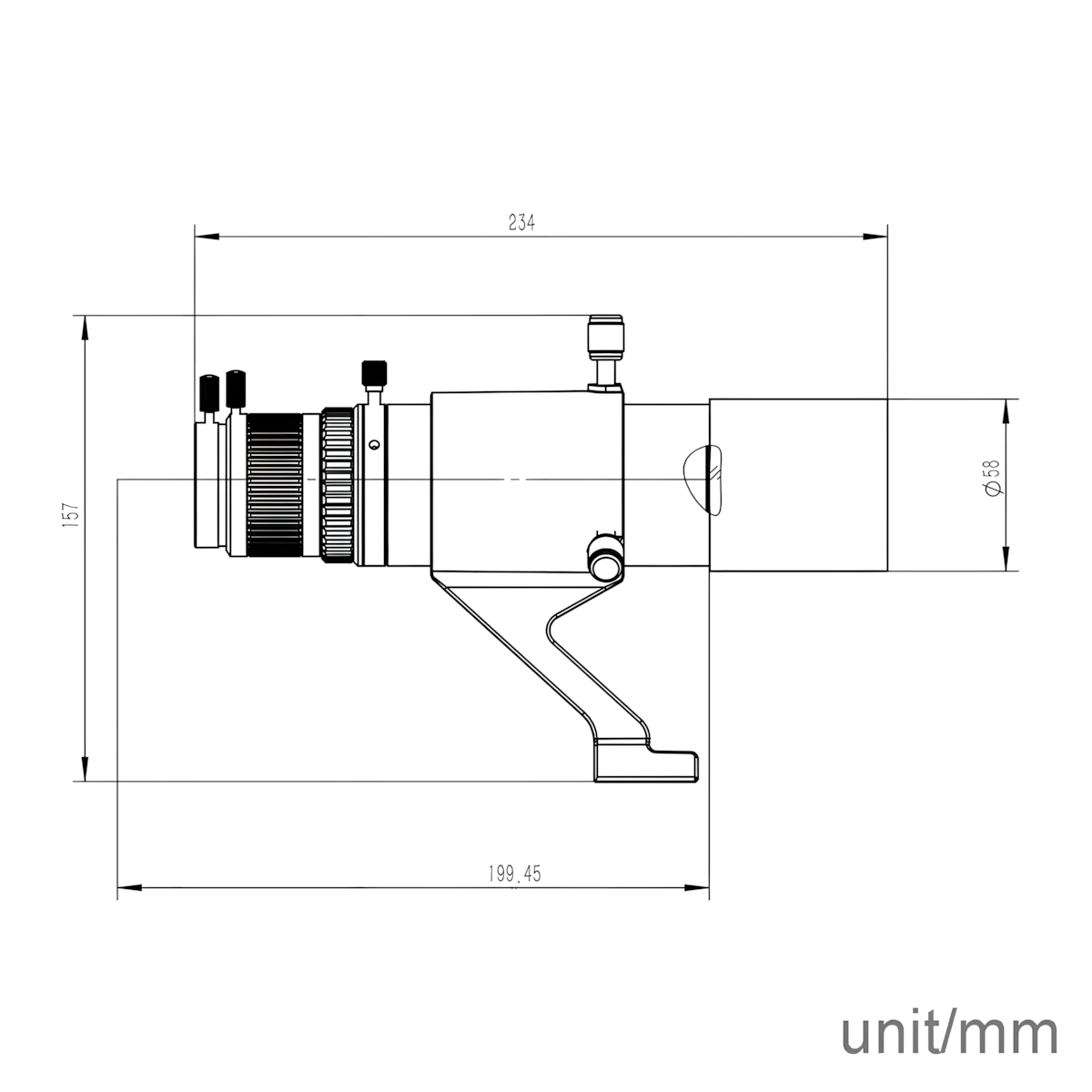 Mini Télescope de Guidage 50mm avec Focuser Hélicoïdal - SVBONY